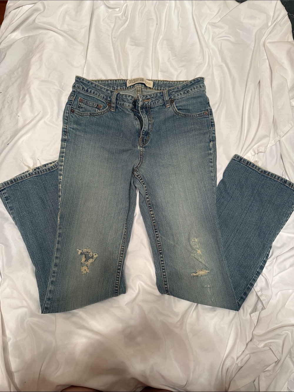 Route 66 Light Blue Distressed Bootcut Jeans